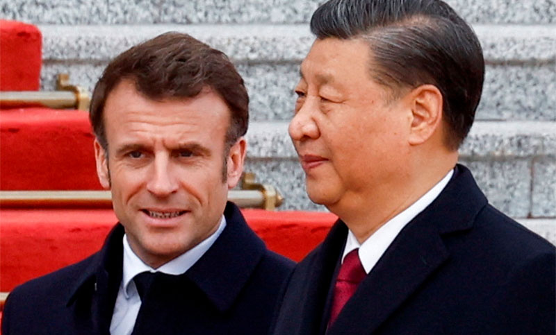 Repercusiones del discurso de Macron en China mostraron la fractura del bloque europeo