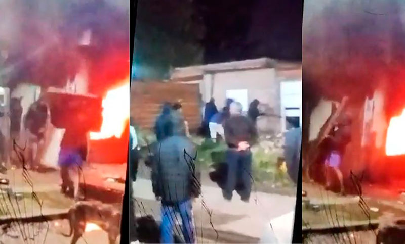 Fray Luis Beltrán: vecinos atacaron y prendieron fuego un supuesto búnker de drogas