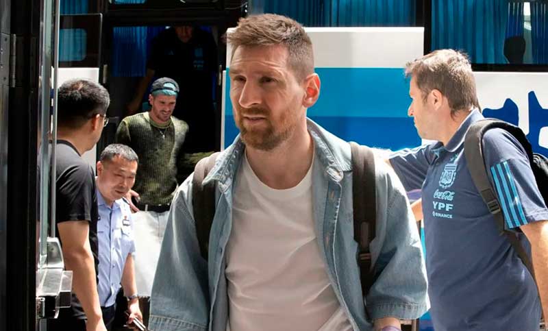 Lionel Messi arribó a China para la gira de amistosos de la Selección