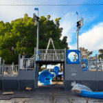 Veteranos de Malvinas inauguran juego para niños con la réplica del ARA Belgrano