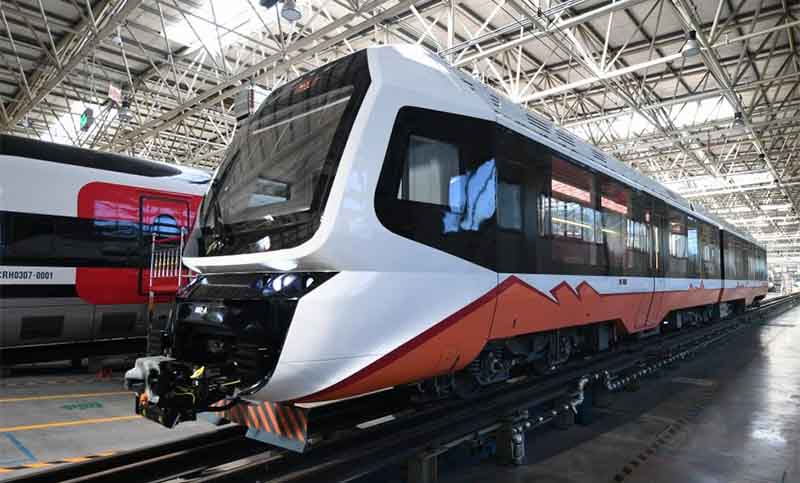 Fabricante chino produce primer tren ligero de nueva energía para Argentina