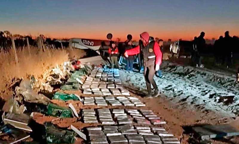 Cayó una avioneta con matrícula boliviana en Chaco con 324 kilos de cocaína en su interior