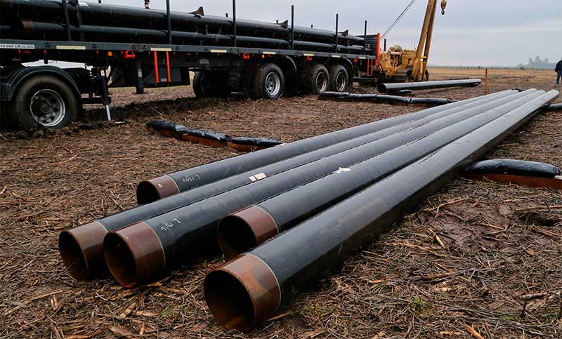 Gasoducto Regional Sur: llegaron los caños a Chabás