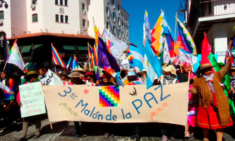 Arriba a Rosario el 3er Malón por la Paz denunciando la reforma constitucional impulsada por Morales