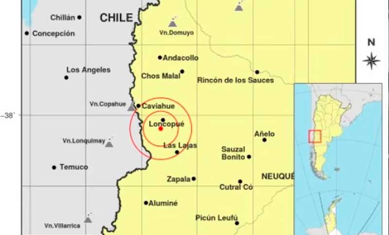 Un sismo de 6,5 grados sacudió la provincia de Neuquén