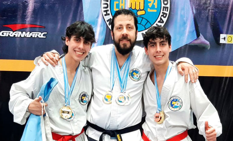 La familia Garzón se destacó en el Campeonato Mundial de taekwondo
