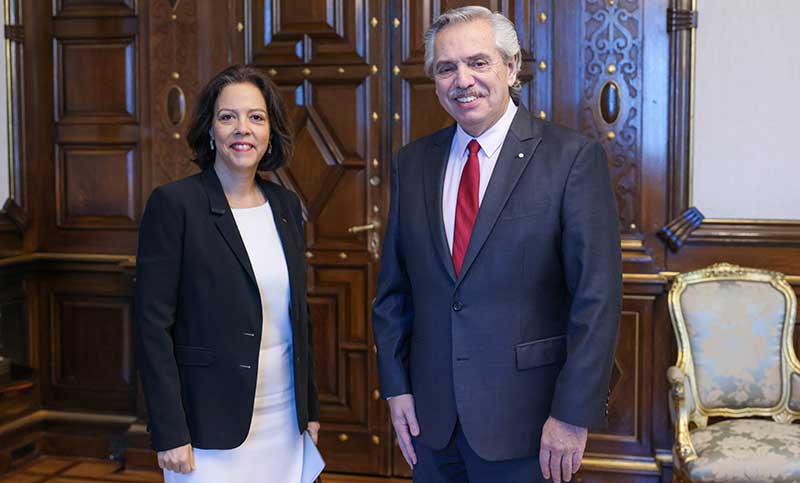 Alberto Fernández se reunió con la embajadora saliente de Francia, Claudia Scherer-Effosse