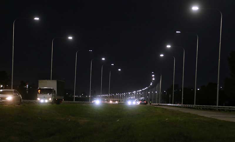 Inauguraron la nueva iluminación en un tramo de la autopista Rosario-Santa Fe
