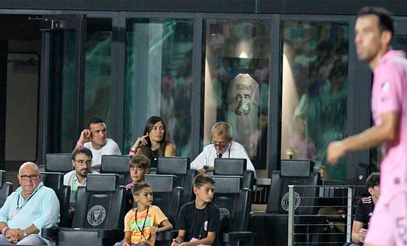 Scaloni estuvo en Miami viendo a Messi y afirmó que «se lo ve contento»