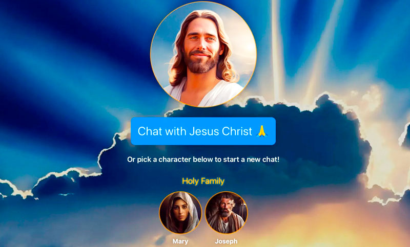 Lanzan una aplicación con ChatGPT que permite a los usuarios enviar mensajes a Jesús