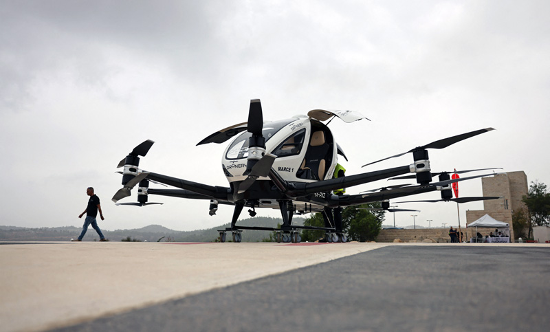 Israel prueba un taxi aéreo para resolver las congestiones de tránsito a futuro