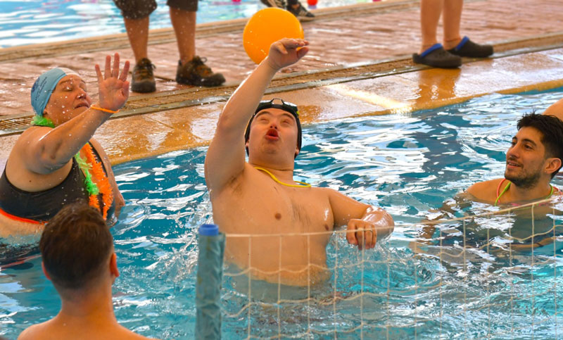 La inclusión como protagonista fue el encuentro deportivo de natación en Rosario