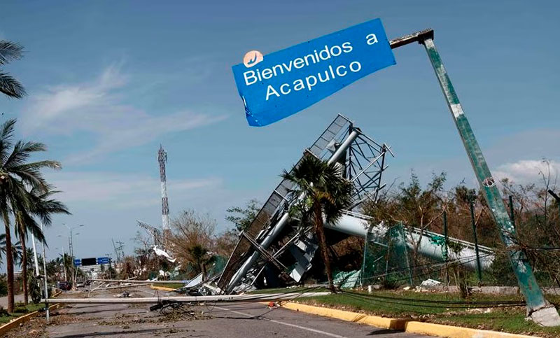 Confirman 39 muertos por el huracán Otis en Acapulco