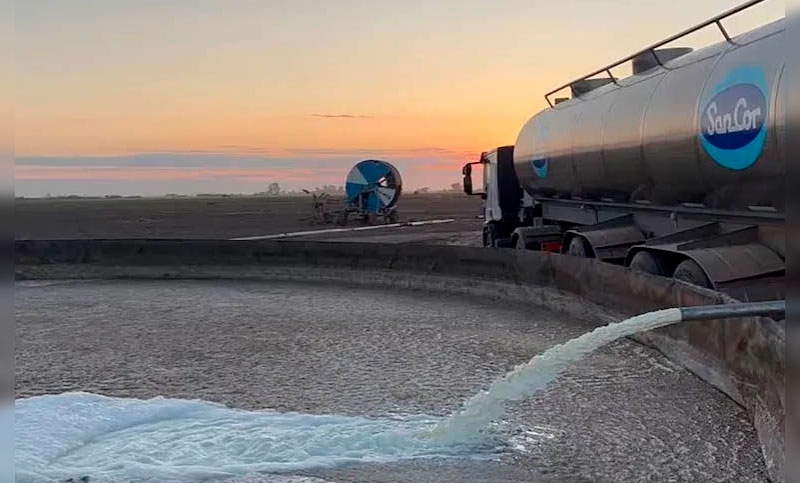 Sancor ya derramó 100 mil litros de leche culpando al conflicto laboral y exige conciliación obligatoria