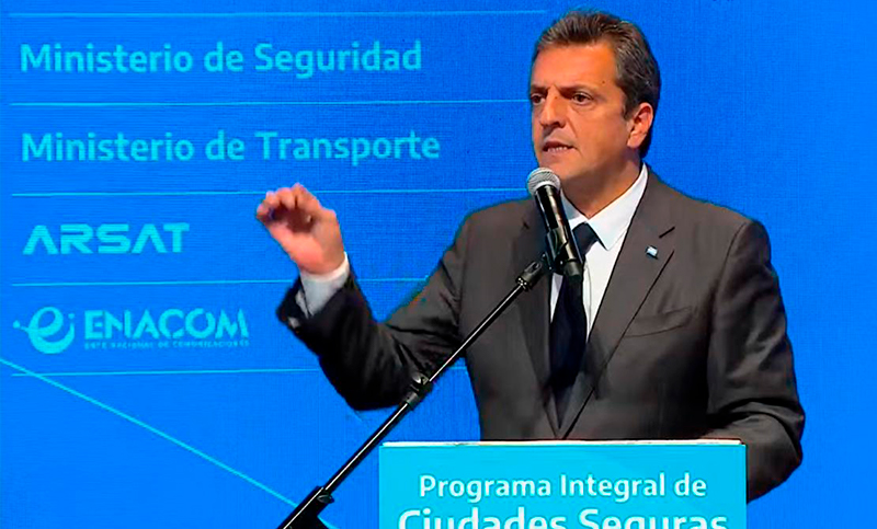 Con presencia de autoridades locales, Sergio Massa presentó el programa “Ciudades Seguras” 