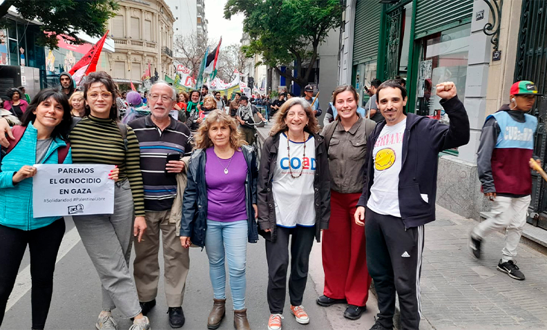 Rosario marcha por la paz en la Franja de Gaza