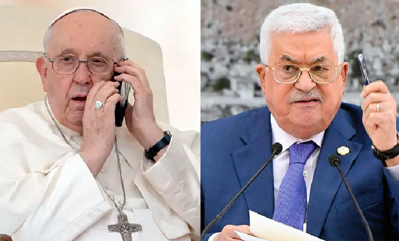 Francisco habló por teléfono con Mahmud Abbas sobre el conflicto en Gaza