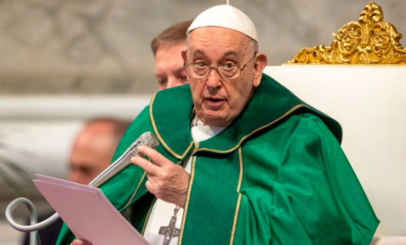 Franciscó indicó que «la paz es posible en Ucrania y Medio Oriente, hace falta buena voluntad»