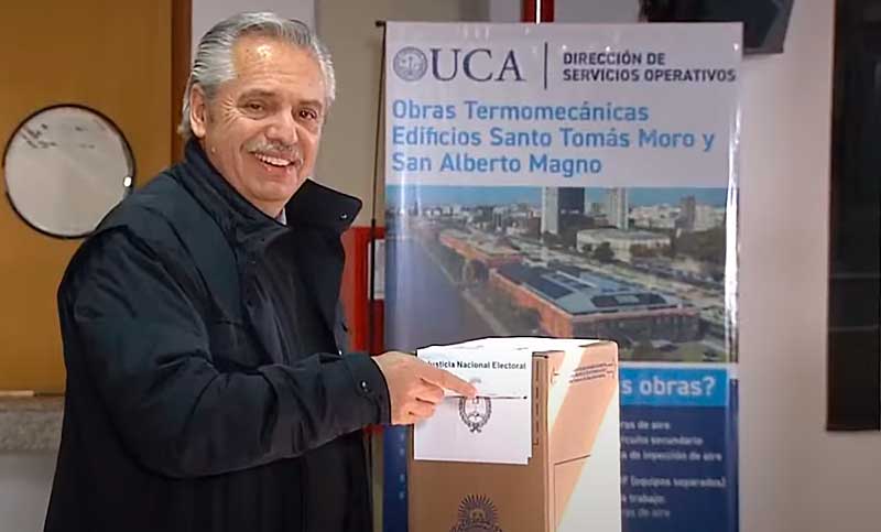 Votó Alberto Fernández: «Confío en que todo se haga en orden y en paz»