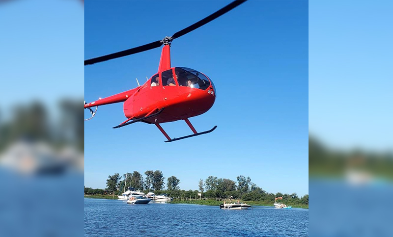 Trágico accidente: un helicóptero cayó al río Paraná y hay al menos un fallecido