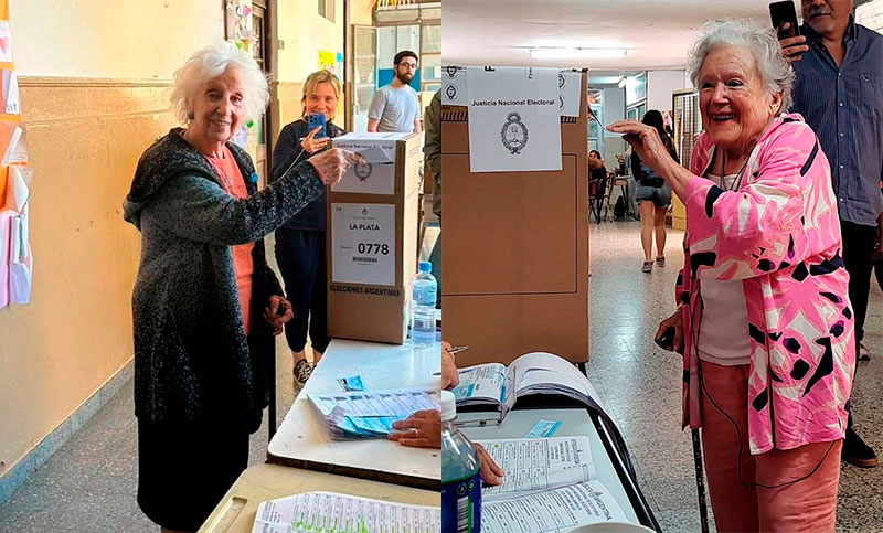 Votaron Estela de Carlotto y Nora Cortiñas: “Defendemos la democracia, la memoria, verdad y justicia”