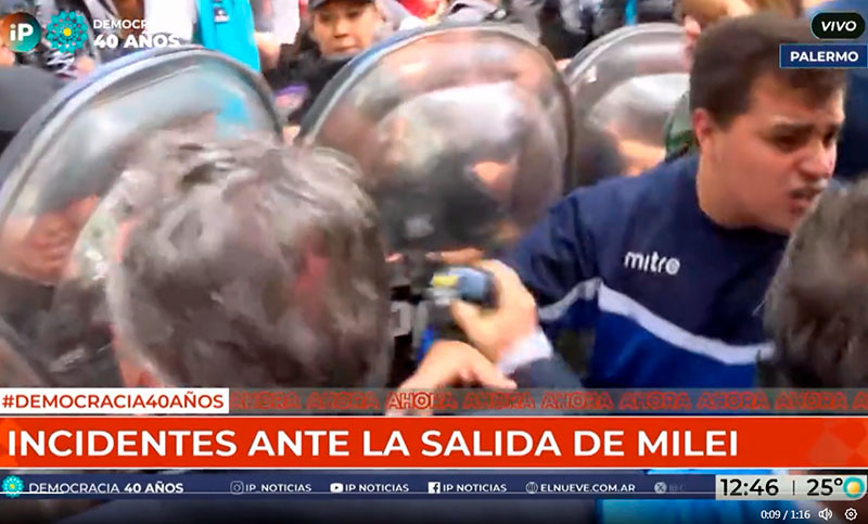 SiPreBA advirtió que Policía de la Ciudad «obstaculizó» el trabajo de prensa en votación de Milei