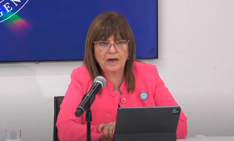 Patricia Bullrich lanzó un “protocolo” contra protestas sociales y manifestaciones