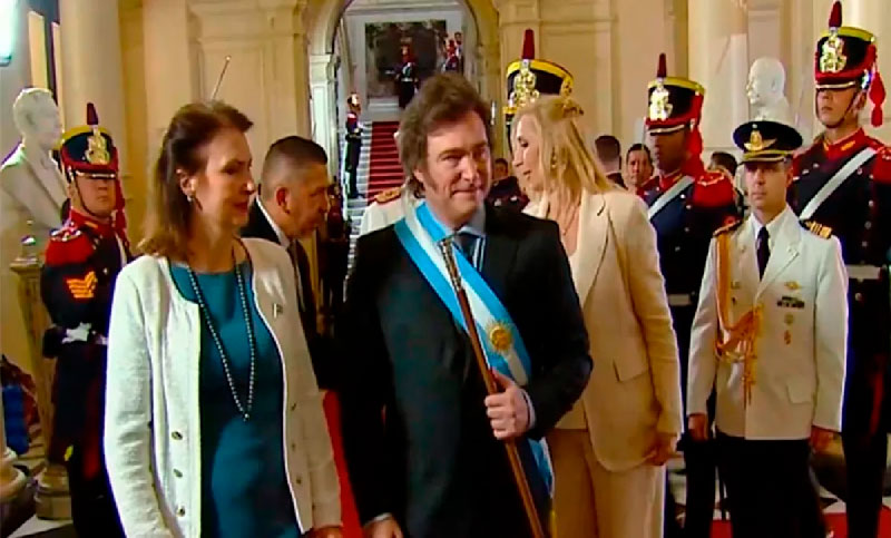 Milei recibió a las delegaciones extranjeras en la Casa Rosada