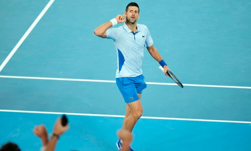 Djokovic venció a Fritz y avanzó a semifinales en Melbourne