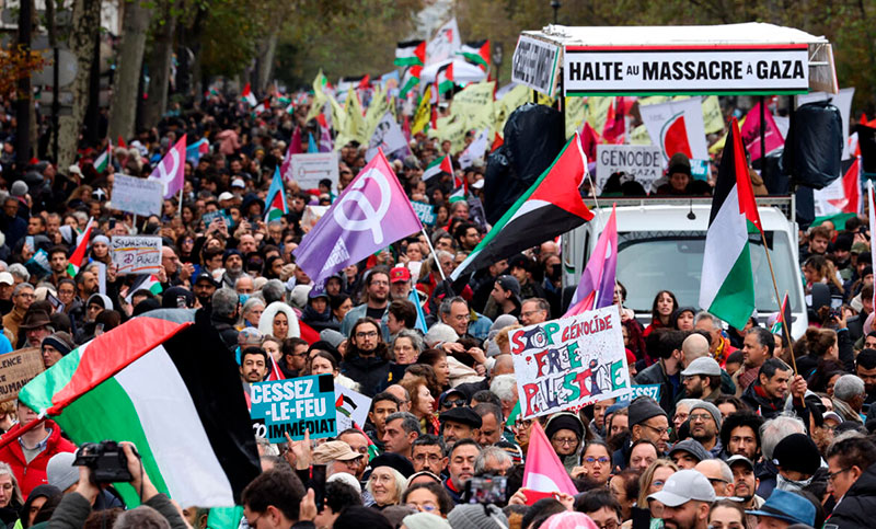 Masivas movilizaciones en todo el mundo para pedir el cese de la violencia en Gaza