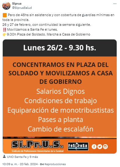 Docentes movilizaron en Santa Fe en el primer día de paro: exigieron ...