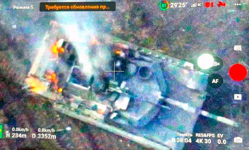 Rusia afirma que con un dron suyo destruye en Ucrania primer tanque Abrams fabricado por EEUU