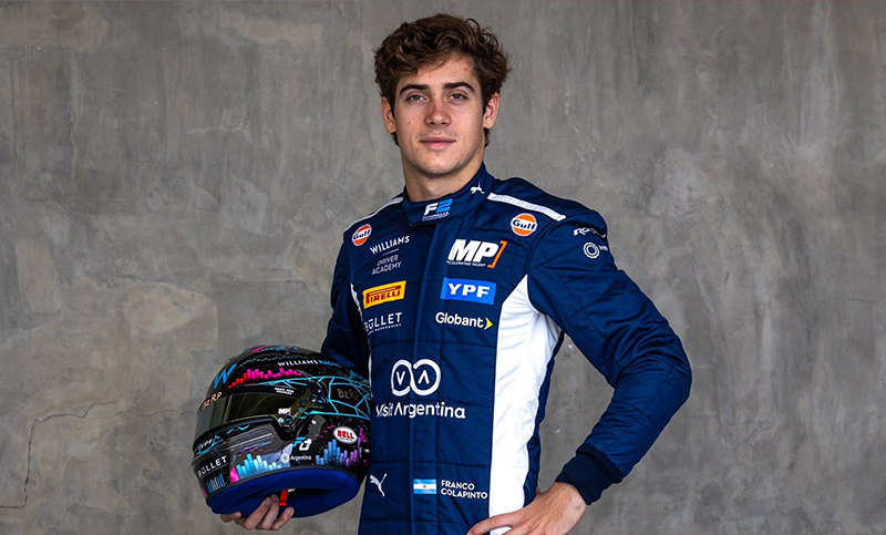 Franco Colapinto estrena la temporada en la Fórmula 2