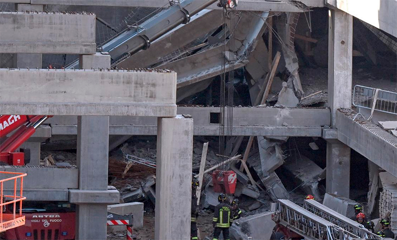 Cinco muertos por un derrumbe en una construcción en la ciudad de Florencia