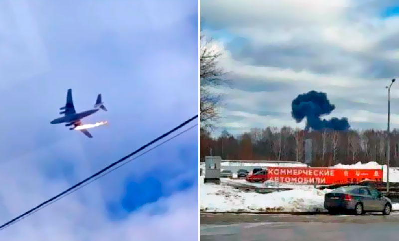 Un avión de transporte militar se estrella en la región rusa de Ivánovo y mueren todos sus ocupantes