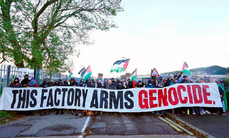 Trabajadores bloquean fábricas de Inglaterra y Escocia que proveen de armas a Israel