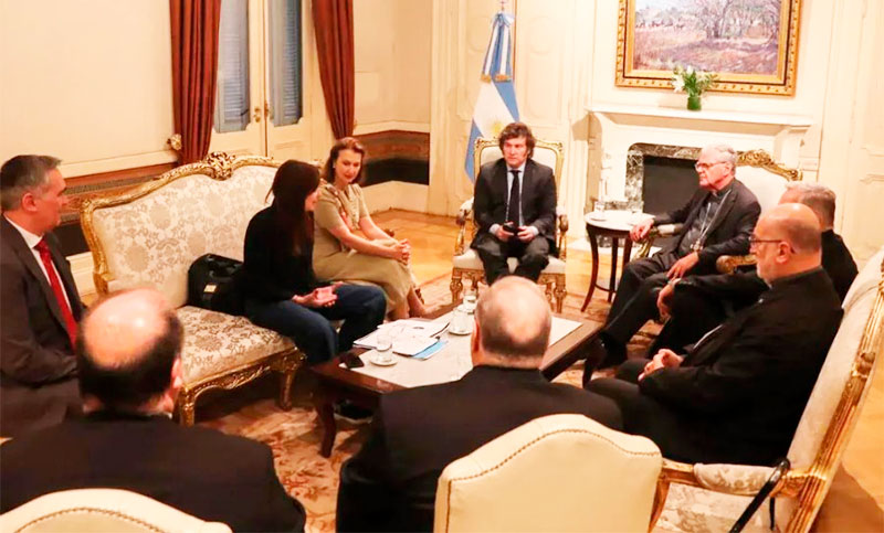 Milei recibió a la Conferencia Episcopal, quienes expresaron su preocupación por la situación económica del país
