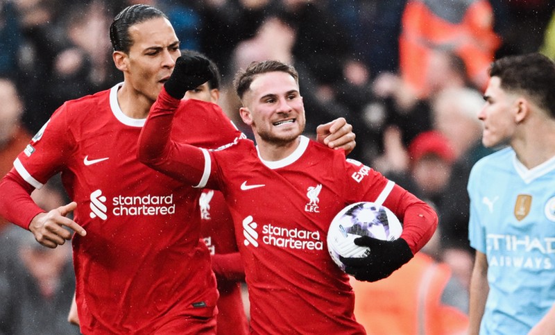 Con un gol de Mac Allister, Liverpool empató ante el Manchester City