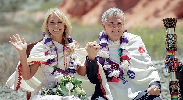 Tulia Snopek y el gobernador de Jujuy, Gerardo Morales.