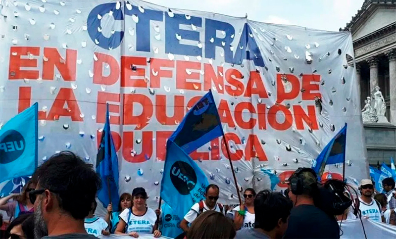 Trabajadores de la educación paran este jueves: exigen que el Gobierno convoque a paritarias y reclaman por el Fonid
