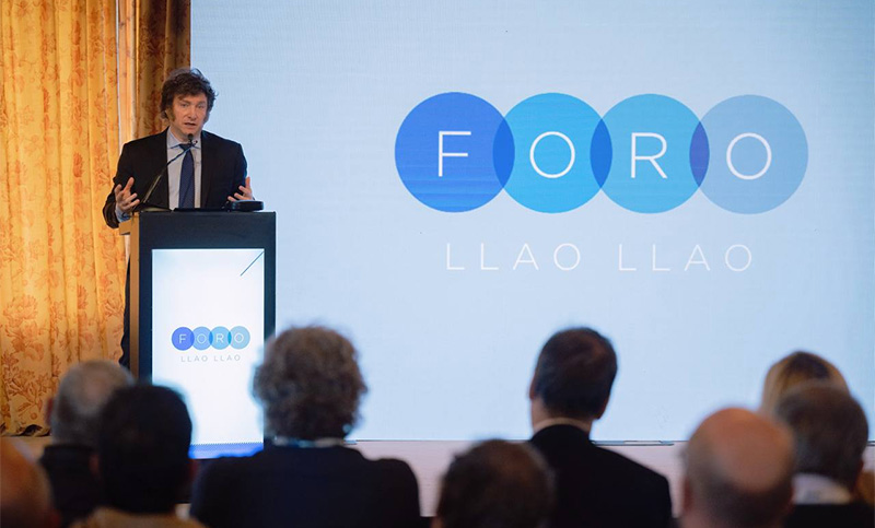 Milei: «Los que tienen el poder de sacar a la Argentina adelante son los empresarios, no un político»