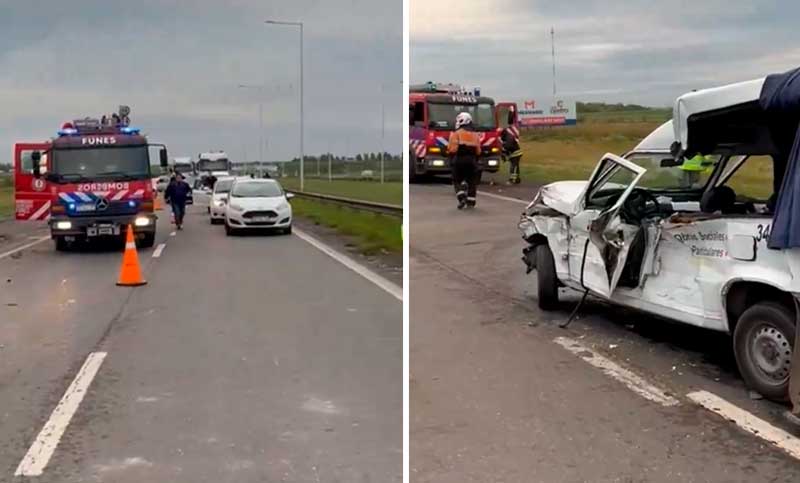 Siete vehículos involucrados en un choque en cadena en la autopista Rosario Córdoba
