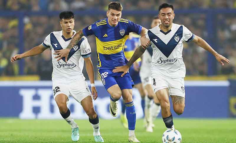 Boca le ganó con lo justo a Vélez en la Liga Profesional