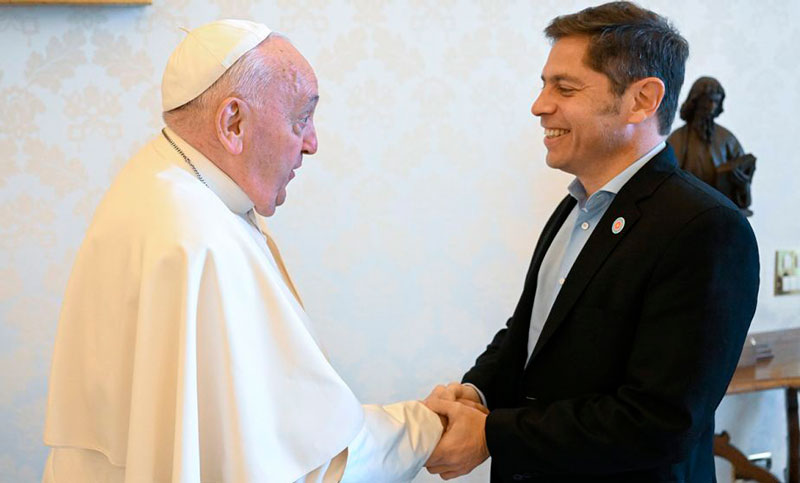 El Papa Francisco se reunió con Kicillof: «Compartimos información sobre la situación social de la Argentina”