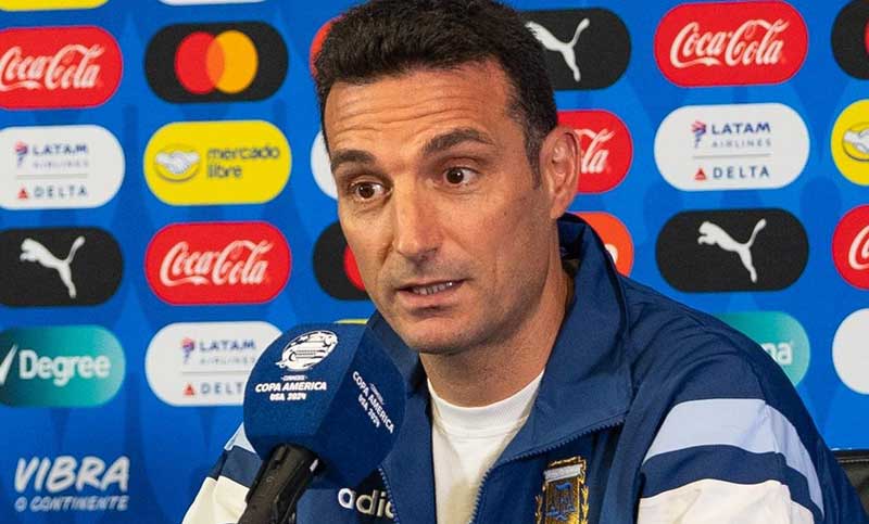 Scaloni afirmó que definirá el equipo en base a la evolución de Messi