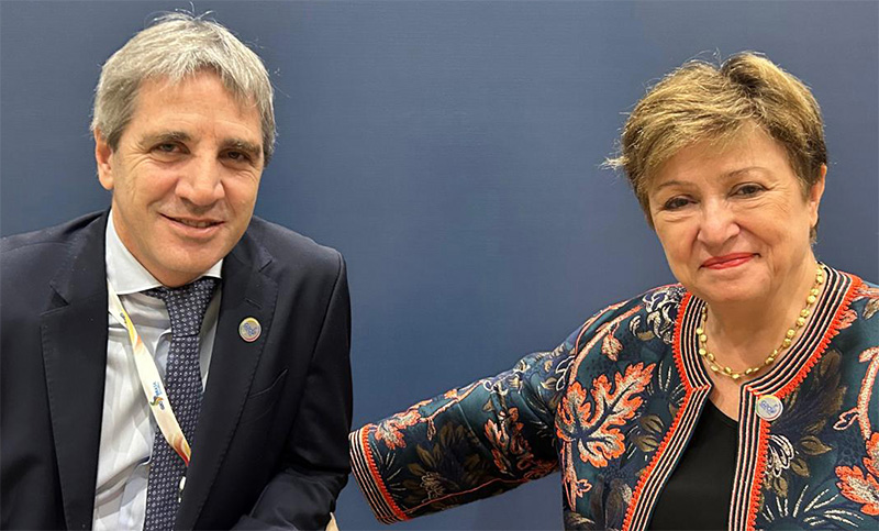 Caputo se reunió con la titular del FMI: «Discutimos el apoyo a las personas vulnerables»