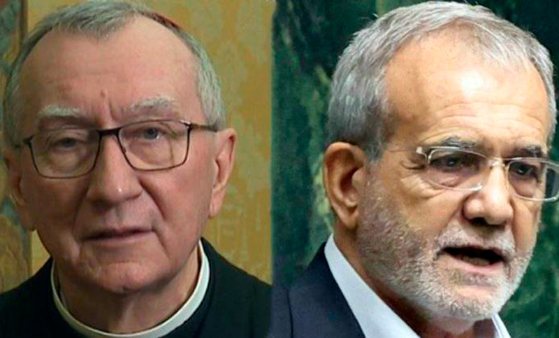 El cardenal Parolin llamó al presidente iraní por la crisis en Medio Oriente