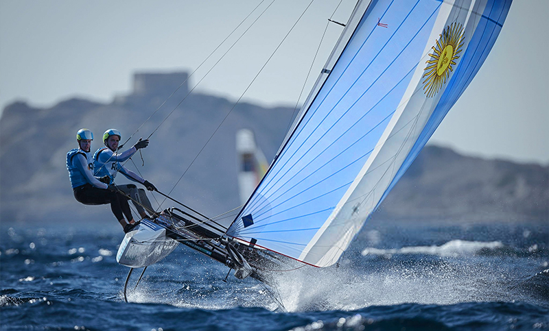 La dupla Majdalani-Bosco se encuentra 2º en Nacra 17 y sueña con medalla