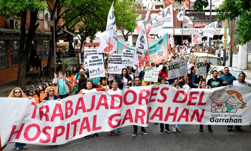 Trabajadores del Garrahan pararon por 24 horas en reclamo salarial y quita de ganancias