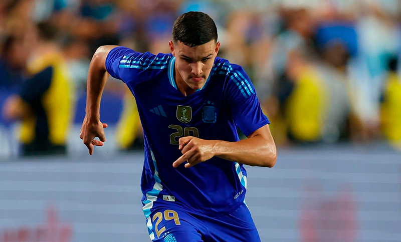 Valentín Carboni, otro ausente de la Selección por lesión